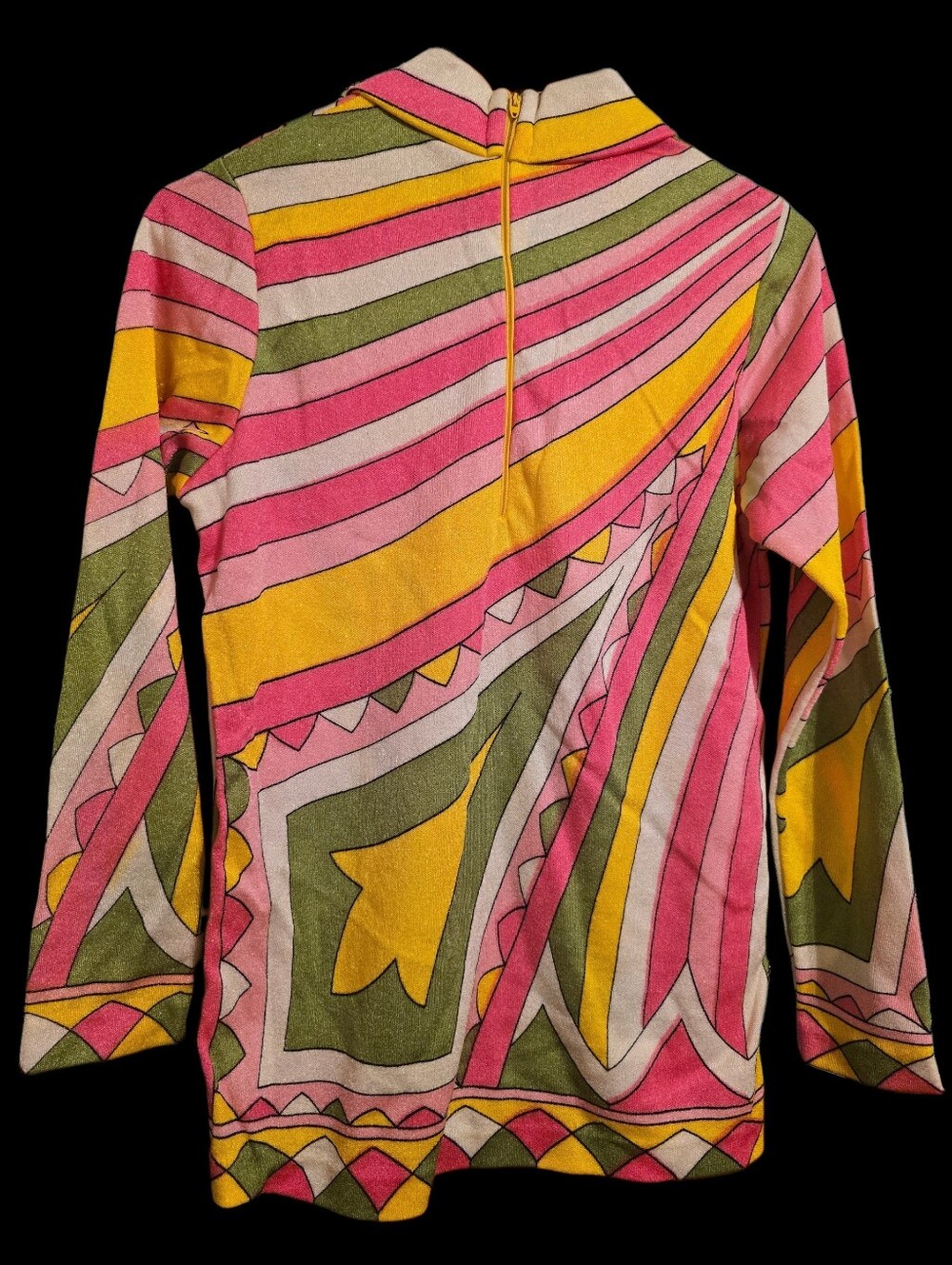 Vintage | Psychedelic Metallic Dagger Collar Blouse - Picture 2 of 6